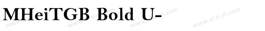 MHeiTGB Bold U字体转换